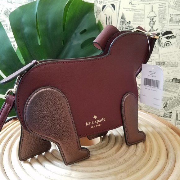 Kate Spade Cherrywood Brown Pup Floral Crossbody - Picture 6 of 10